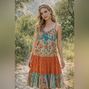 Derhy Colorful Bohemian chic vacation Maxi size medium